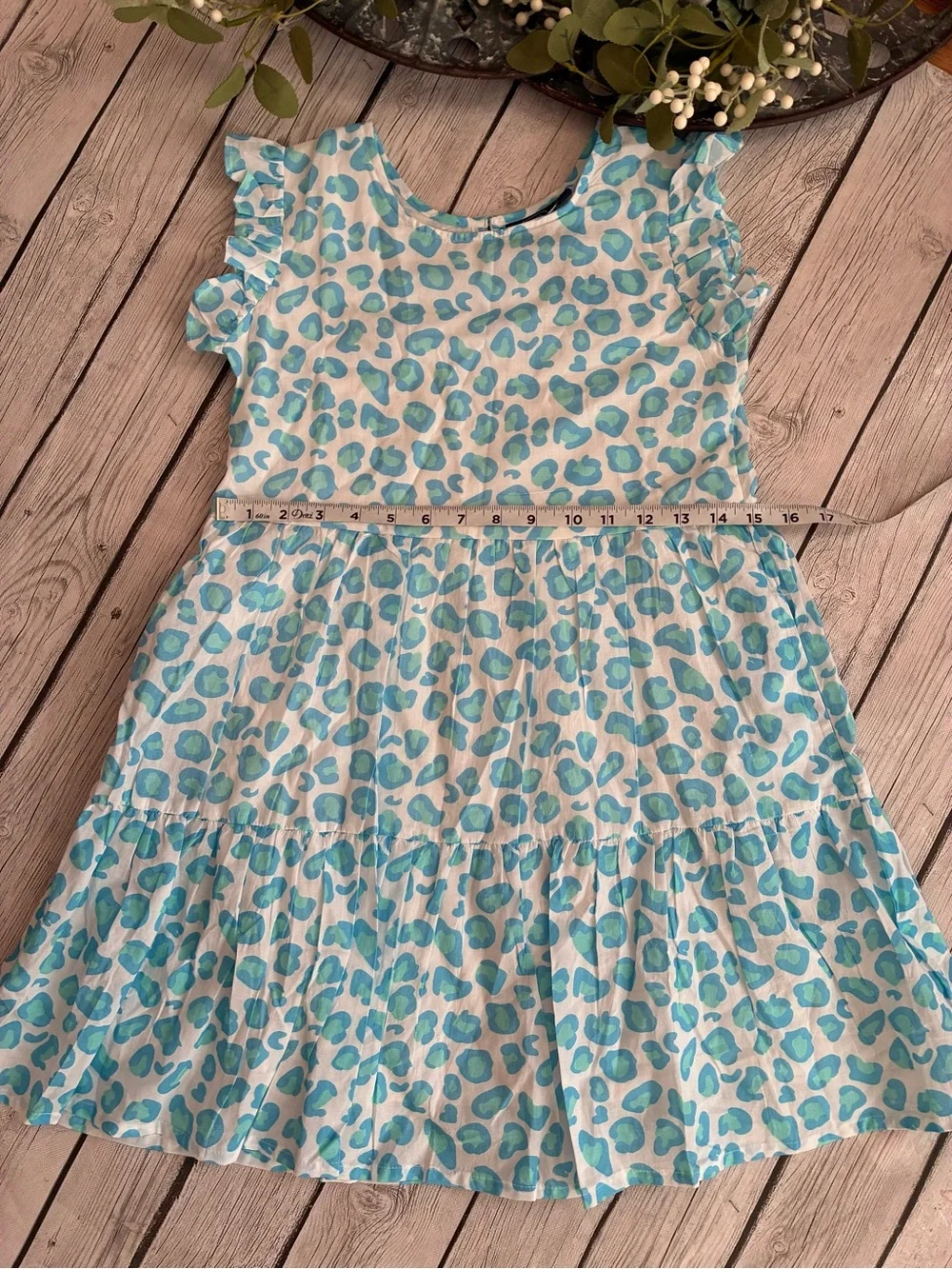 Tuk Tuk Leopard Sapphire Tier Dress